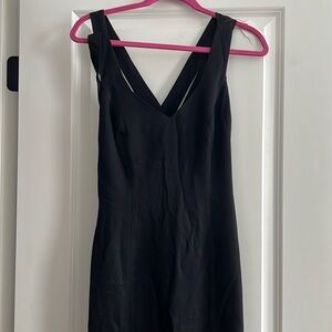 Y2K Miss Ashlee Black sleeveless formal gown prom dress side slit size 8